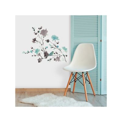 Image showing  Blossom Watercolor Bird Branch Wall Decals