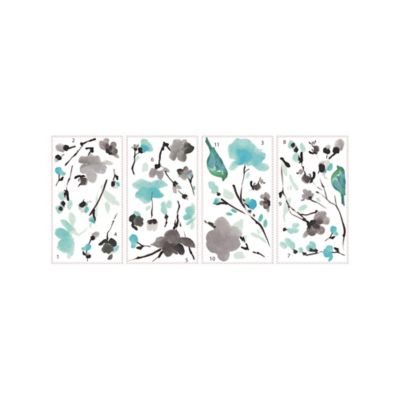 Image showing  Blossom Watercolor Bird Branch Wall Decals
