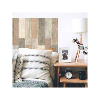 Image showing  Brown Distressed Barn Wood Plank Giant Wall Decals