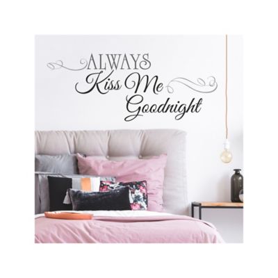 Image showing  Black Always Kiss Me Goodnight Wall Decals