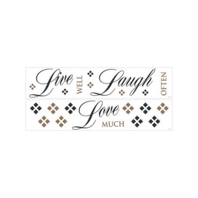 RoomMates Black Live Love Laugh Wall Decals