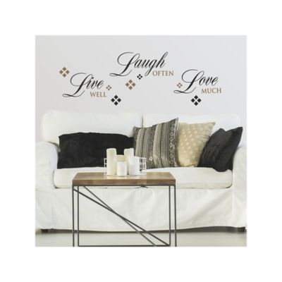 Image showing  Black Live Love Laugh Wall Decals