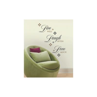 Image showing  Black Live Love Laugh Wall Decals