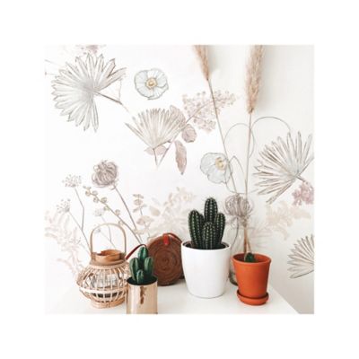 Image showing 1 th RoomMates Desert Sun Palm Leaf & Floral Giant Wall Decals