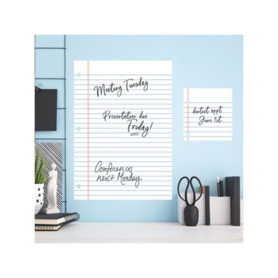 Image showing  Grey Notebook Paper Dry Erase Giant Wall Decals