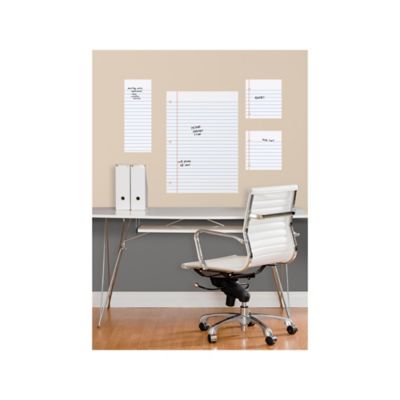 Image showing  Grey Notebook Paper Dry Erase Giant Wall Decals