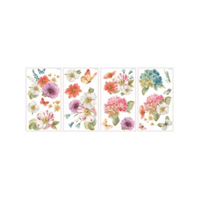 RoomMates Purple & Blue & Pink Lisa Audit Garden Bouquet Wall Decals