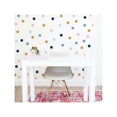 Image showing  Pink & Yellow & Blue Dot Wall Decals