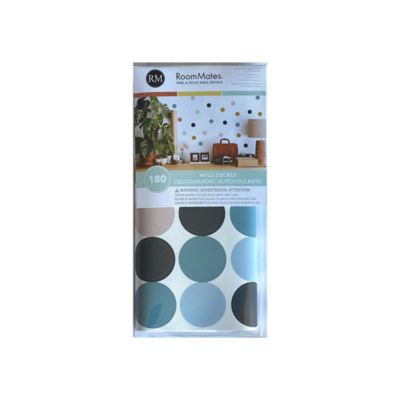 Image showing 5 th RoomMates Pink & Yellow & Blue Dot Wall Decals