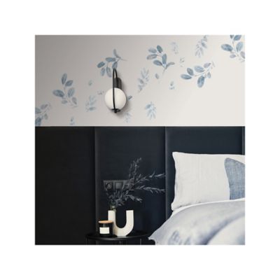 Image showing  Blue Dancing Leaves Wall Decals