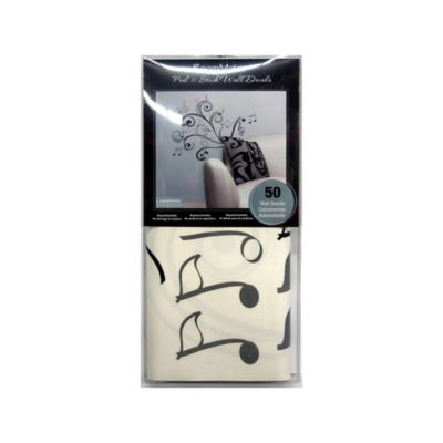 Image showing  Black Music Note Scroll Wall Decals