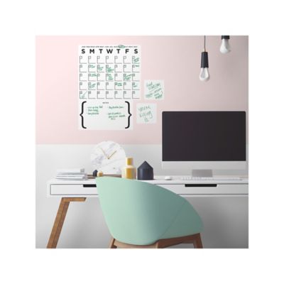 Image showing  Black & White Dry Erase Calendar Peel & Stick Giant Wall Decal Set