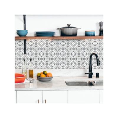 Image showing  Grey Galway Tile Backsplash Giant Wall Decals