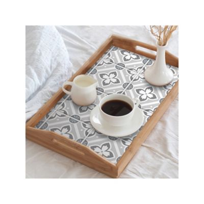 Image showing  Grey Galway Tile Backsplash Giant Wall Decals