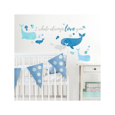 Image showing  Blue I Whale Always Love You Giant Wall Decals