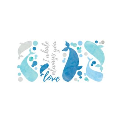 Image showing  Blue I Whale Always Love You Giant Wall Decals