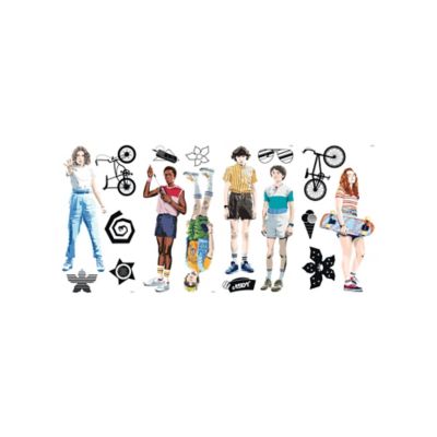 Image showing  White. Black & Blue Stranger Things Wall Decals