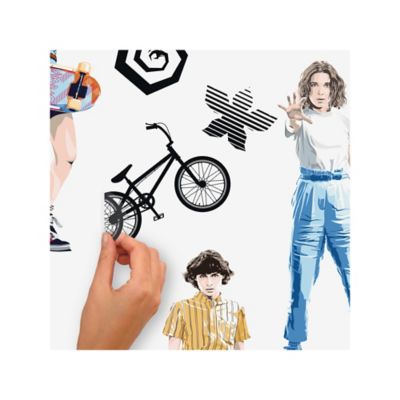 Image showing  White. Black & Blue Stranger Things Wall Decals
