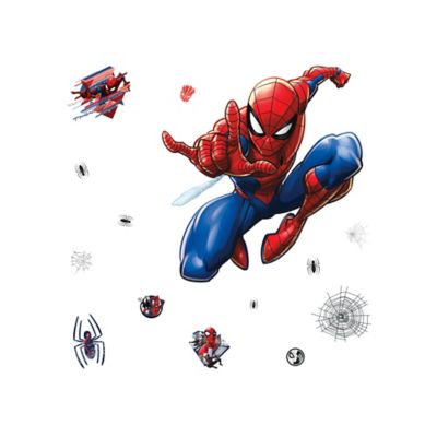 Image showing  Blue & Red & Black Spider-Man Giant Wall Decals