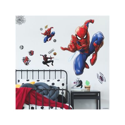 Image showing  Blue & Red & Black Spider-Man Giant Wall Decals