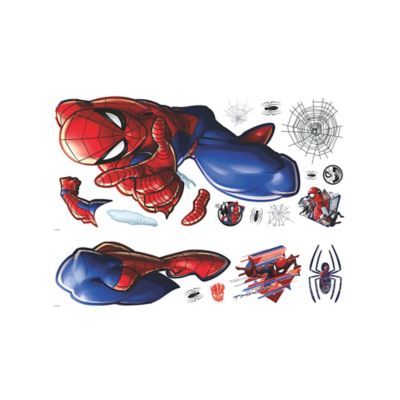 Image showing  Blue & Red & Black Spider-Man Giant Wall Decals