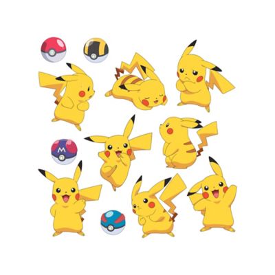RoomMates Yellow & Black Pokemon Pikachu Wall Decals