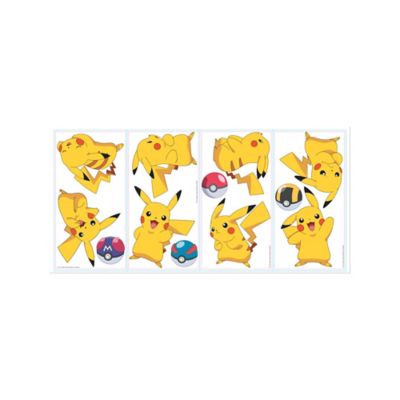 Image showing 2 th RoomMates Yellow & Black Pokemon Pikachu Wall Decals
