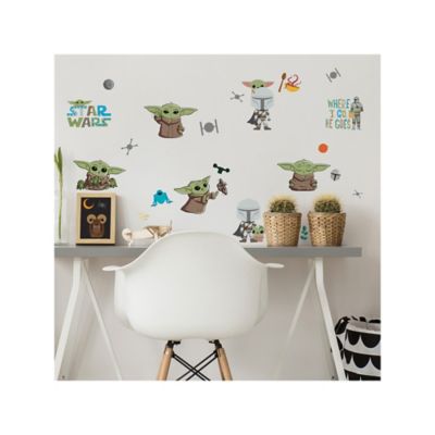 Image showing  Green & Brown & Blue The Child Illustrated Wall Decals