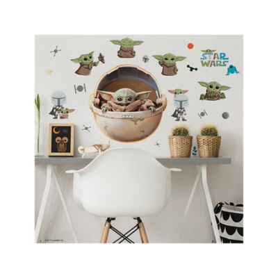 Image showing  Green & Brown & Blue The Child Illustrated Wall Decals