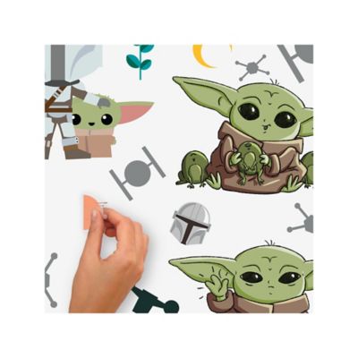 Image showing  Green & Brown & Blue The Child Illustrated Wall Decals