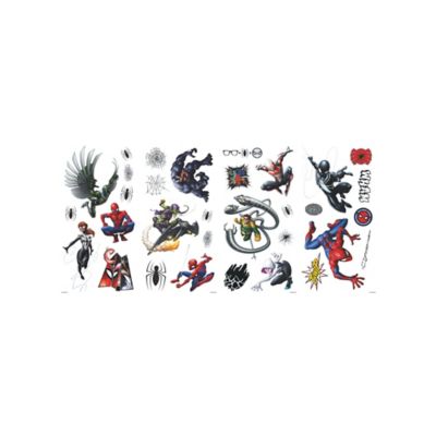 Image showing 3 th RoomMates Black & Red & Blue Spider-Man Favorite Characters Wall Decals