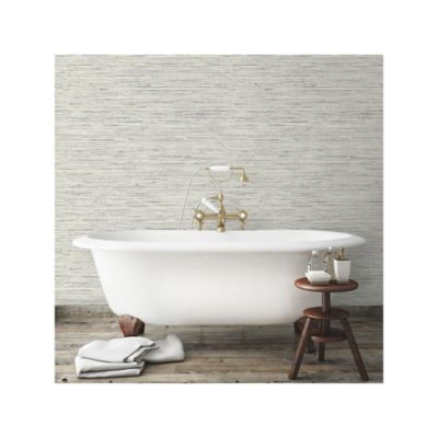Image showing  Faux Grasscloth Peel & Stick Wallpaper, Light Grey