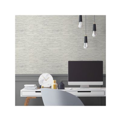 Image showing  Faux Grasscloth Peel & Stick Wallpaper, Light Grey