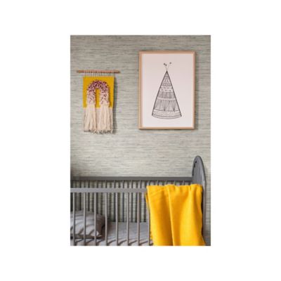 Image showing 6 th RoomMates Faux Grasscloth Peel & Stick Wallpaper, Light Grey