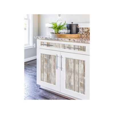 Image showing  Neutral Distressed Wood Tan Peel & Stick Wallpaper