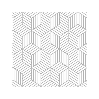 RoomMates Stripped Hexagon Peel & Stick Wallpaper, White and Grey