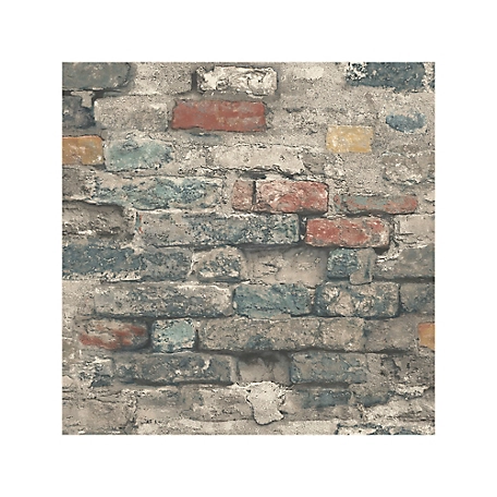 RoomMates Blue Brick Alley Peel & Stick Wallpaper