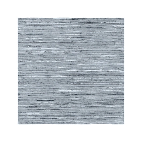 RoomMates Faux Grasscloth Peel & Stick Wallpaper, Blue and Grey