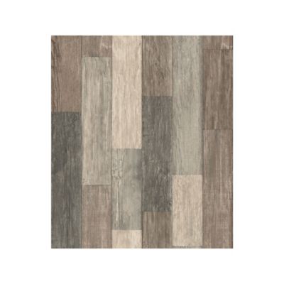 RoomMates Brown Dark Weathered Plank Peel & Stick Wallpaper