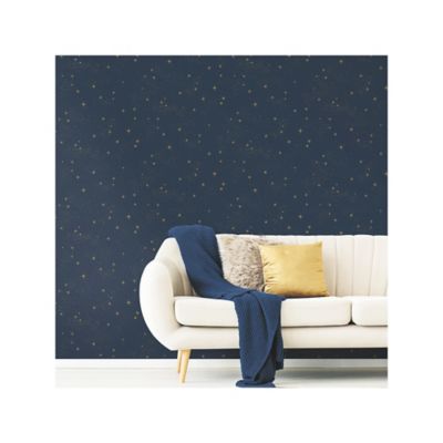 Image showing  Upon A Star Peel & Stick Wallpaper, Navy