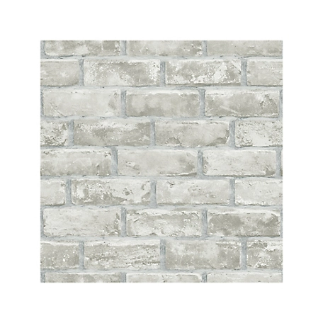 RoomMates Grey & Taupe Brick Peel & Stick Wallpaper