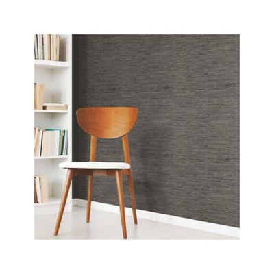 Image showing  Faux Grasscloth Peel & Stick Wallpaper, Grey