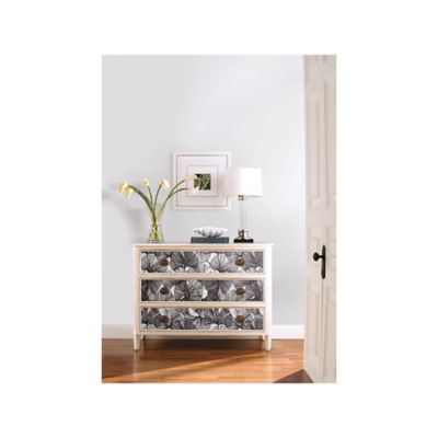 Image showing  Ginkgo Leaves Peel & Stick Wallpaper, Black and White