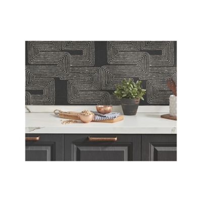 Image showing  Zulu Signature Peel & Stick Wallpaper, Black and White