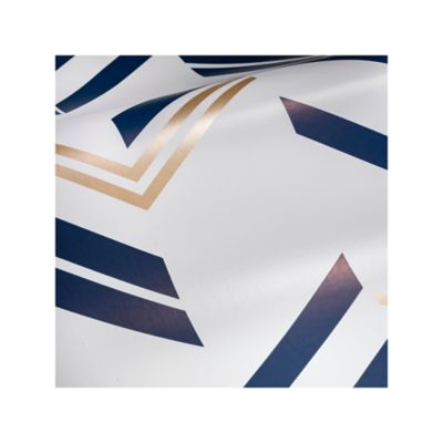 Image showing  Blue Chevron Stripe Peel & Stick Wallpaper