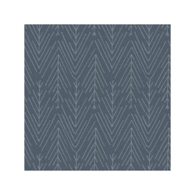 RoomMates Twig Hygge Herringbone Peel & Stick Wallpaper, Navy and Grey