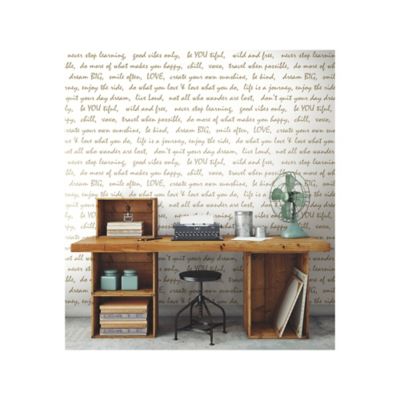 Image showing  Dream Big Script Peel & Stick Wallpaper, Gold