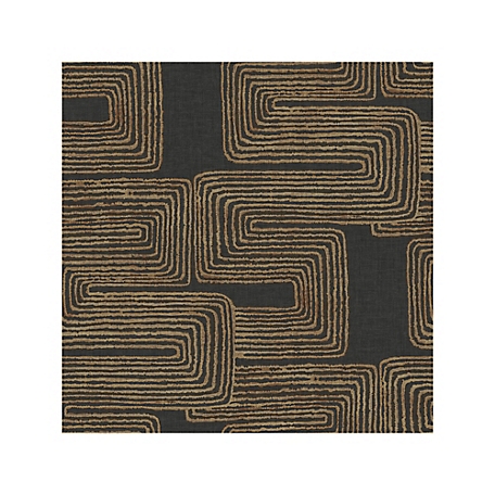 RoomMates Zulu Signature Peel & Stick Wallpaper, Black and Gold