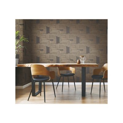 Image showing  Zulu Signature Peel & Stick Wallpaper, Black and Gold