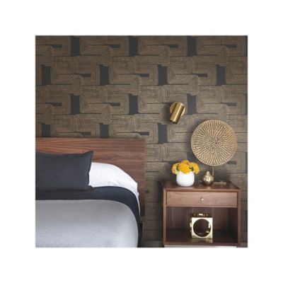 Image showing  Zulu Signature Peel & Stick Wallpaper, Black and Gold
